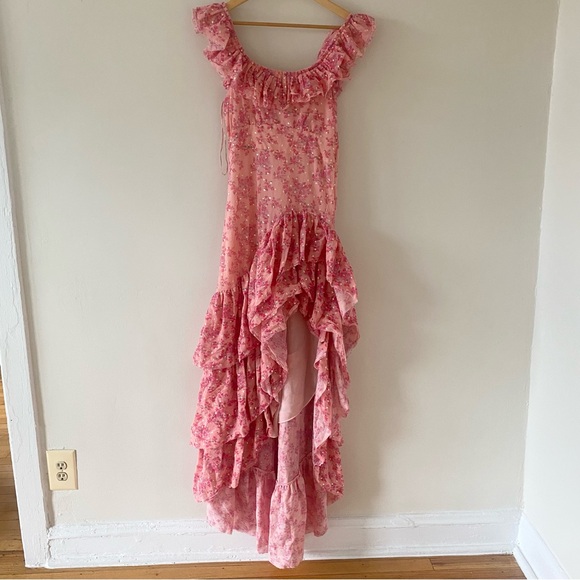 NWT LoveShackFancy Floral Winslow Maxi Dress in Autumn Rose Size 4 - Picture 6 of 16